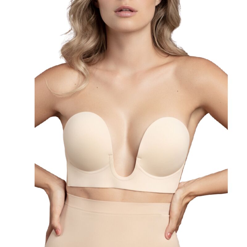 BYE-BRA - STRAPLESS U-SHAPED BRA BEIGE CUP B