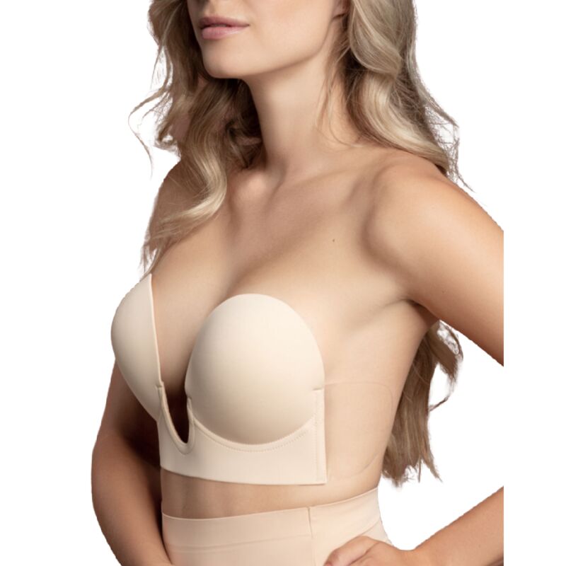 BYE-BRA - STRAPLESS U-SHAPED BRA BEIGE CUP B