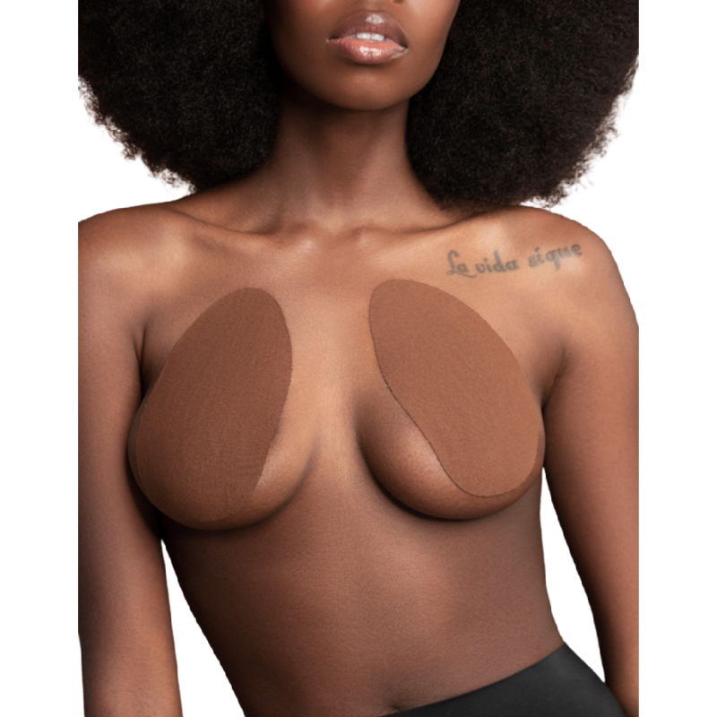 BYE-BRA - BREAST ENHANCER + 3 PAIRS OF SATIN BROWN CUP F/H