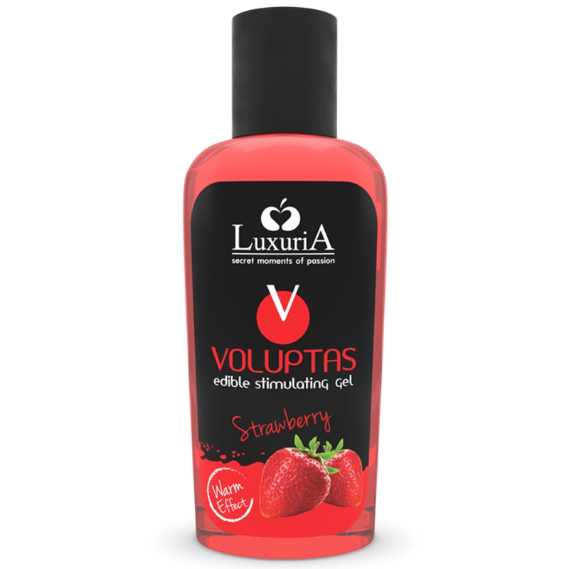 INTIMATELINE LUXURIA - GEL DE MASSAGE COMESTIBLE VOLUPTAS EFFET CHAUFFANT - FRAISE 100 ML