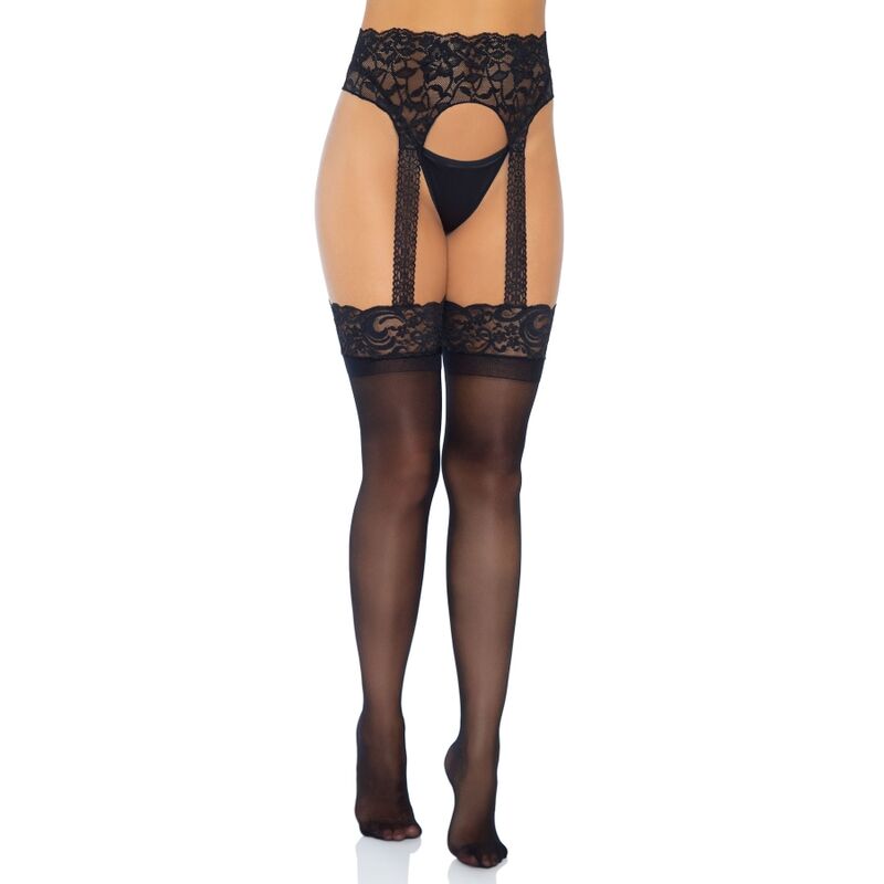 LEG AVENUE - BAS PORTE-JARRETELLES OPAQUES TAILLE UNIQUE