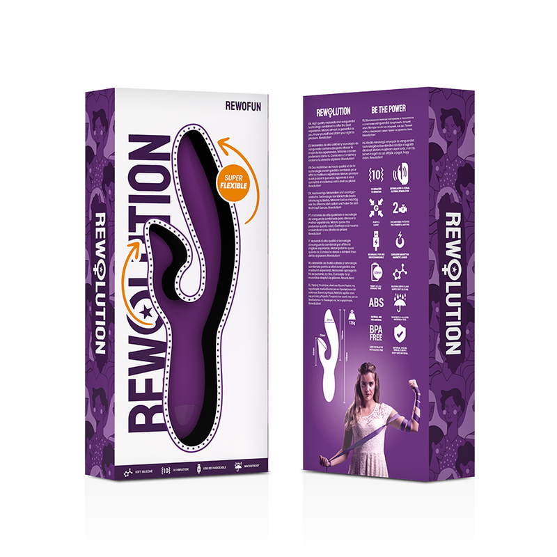 REWOLUTION - VIBREUR FLEXIBLE REWOFUN AVEC RABBIT