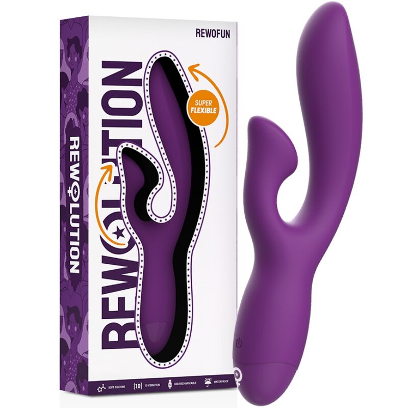 REWOLUTION - VIBREUR FLEXIBLE REWOFUN AVEC RABBIT