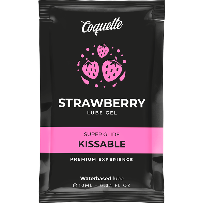 COQUETTE CHIC DESIRE - LUBRIFIANT BAISABLE À BASE D'EAU GOÛT FRAISE POCHE 10 ML