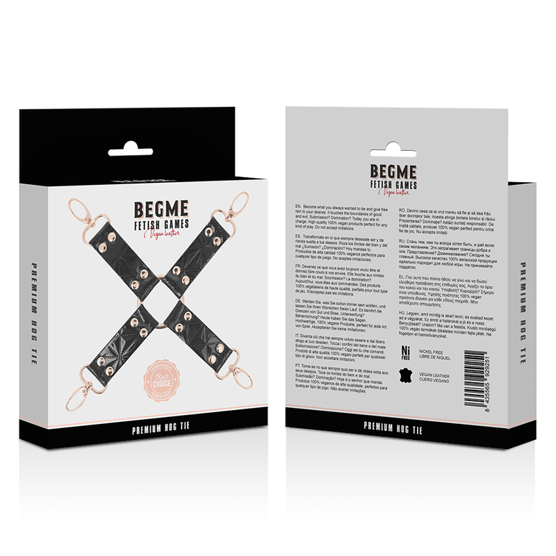 BEGME - ATTACHE PORC EN CUIR VÉGÉTALIEN ÉDITION NOIRE