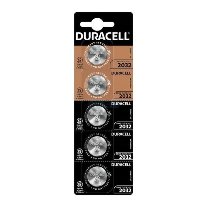 DURACELL - KNOPFBATTERIE LITHIUM CR2032 3V 5 STÜCK