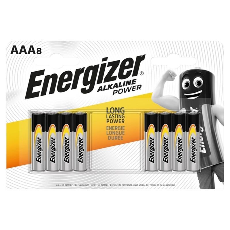 ENERGIZER - PILES ALCALINES AAA LR03 BLISTER DE 8