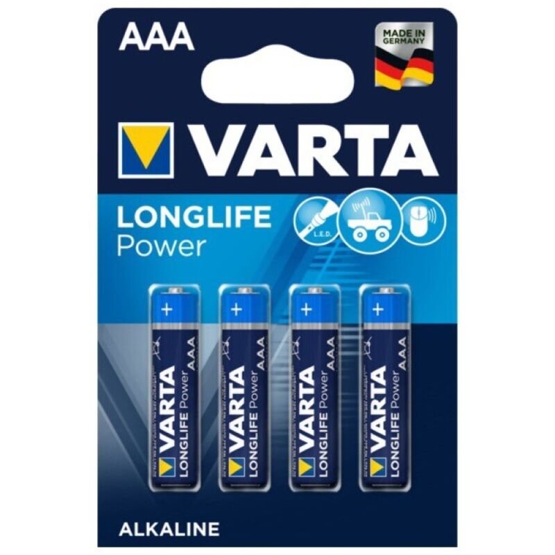 VARTA – LONGLIFE POWER ALKALINE-BATTERIE AAA LR03 4 STÜCK