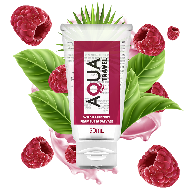 AQUA TRAVEL - LUBRIFIANT À BASE D'EAU GOÛT FRAMBOISE SAUVAGE - 50 ML