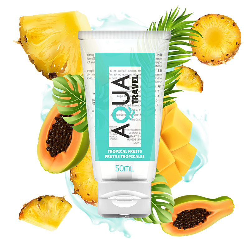 AQUA TRAVEL - GESCHMACKBASIERTES GLEITMITTEL WASSERBASIS TROPISCHE FRÜCHTE - 50 ML