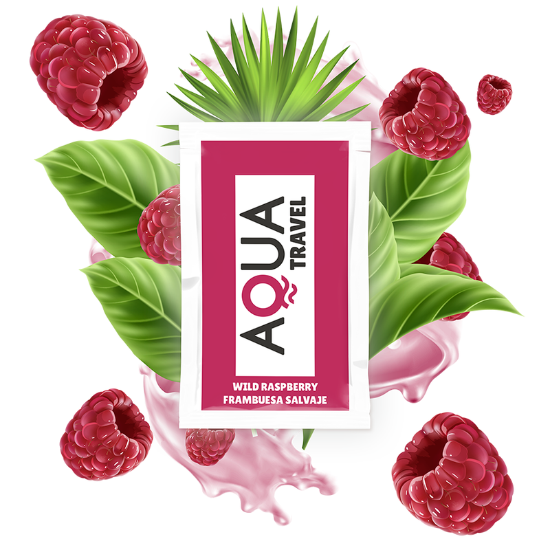 AQUA TRAVEL - LUBRIFIANT À BASE D'EAU ARÔME FRAMBOISE SAUVAGE 6 ML