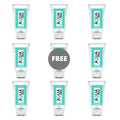 AQUA TRAVEL - TROPICAL FRUITS FLAVOUR WATERBASED LUBRICANT - 50 ML 8+1 FREE