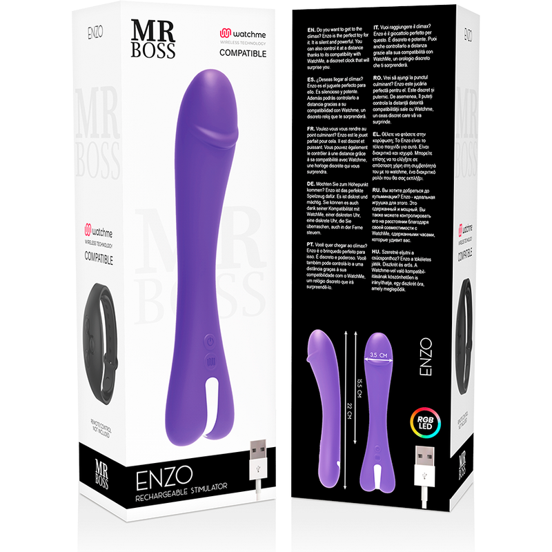MR BOSS - VIBREUR ENZO + TÉLÉCOMMANDE WATCHME
