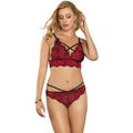 SUBBLIME - ZWEITEILIGES SET SPITZENTOP UND SLIP S/M