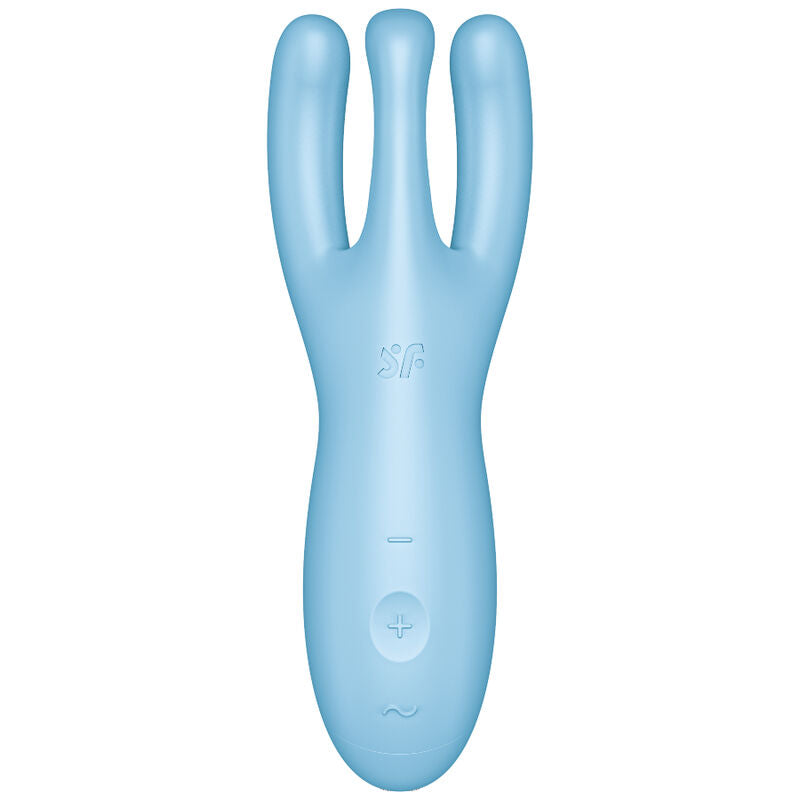 SATISFYER - THREESOME 4 VIBREUR APP BLEU