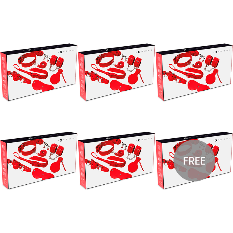 EXPÉRIENCE - KIT FÉTICHE BDSM SÉRIE ROUGE 5+1 GRATUIT
