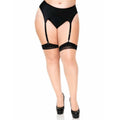 LEG AVENUE - PLUS LYCRA-VOILE 2-FARBIGE OVERKNEES MIT NAHT UND KUBANISCHER FERSE