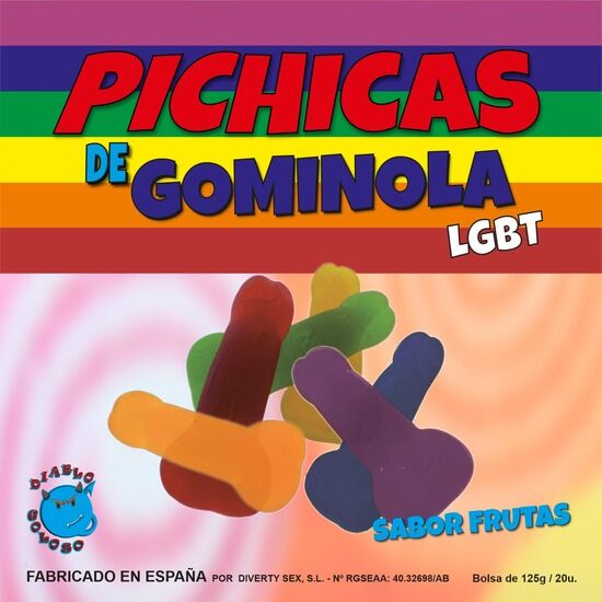 FIERTÉ - PÉNIS EN GOMME FRUITS LGBT