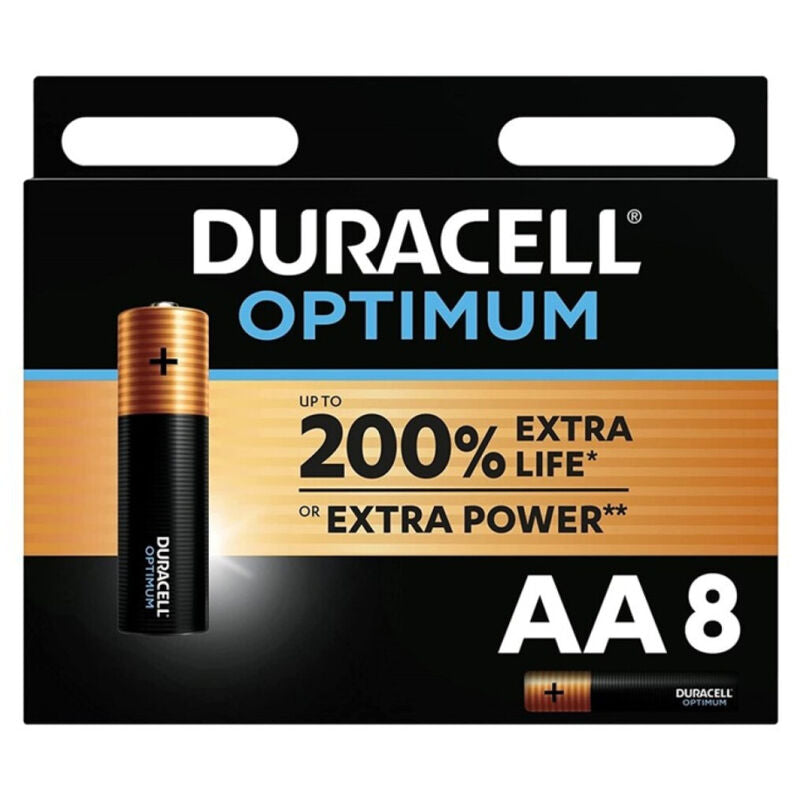 DURACELL - OPTIMUM 200 PILES ALCALINES AA LR6 LOT DE 8