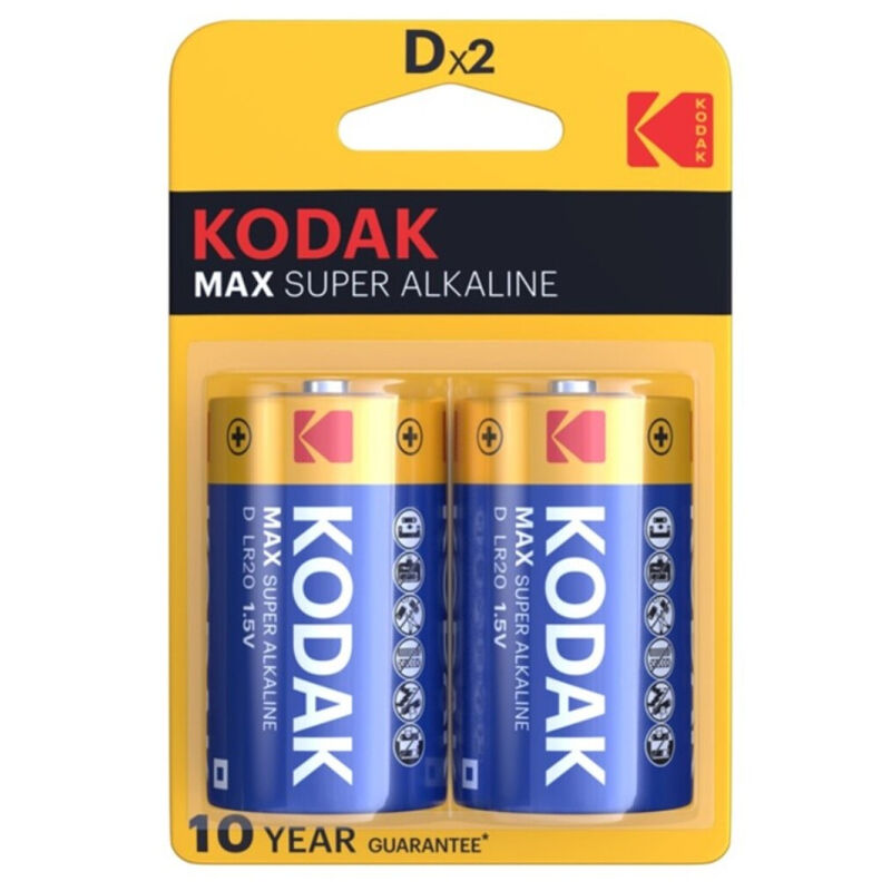 KODAK - PILE ALCALINE MAX D LR20 2 UNITÉS