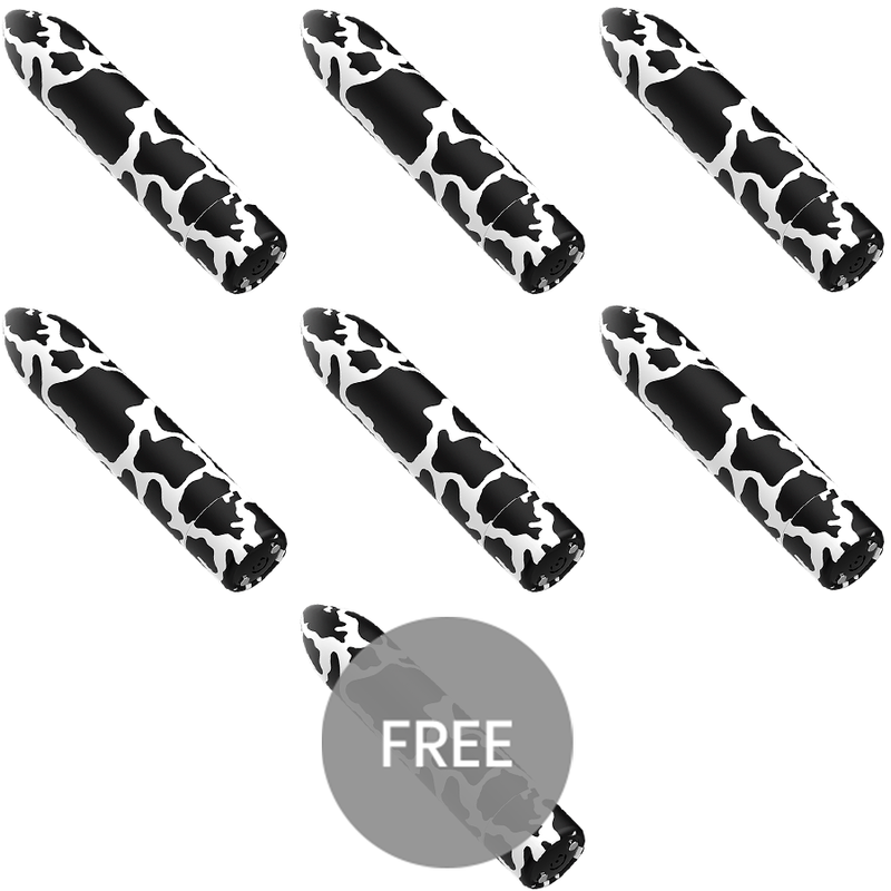 CUSTOM BULLETS - RECHARGEABLE COW MAGNETIC BULLET 10 INTENSITIES 6 + 1 FREE