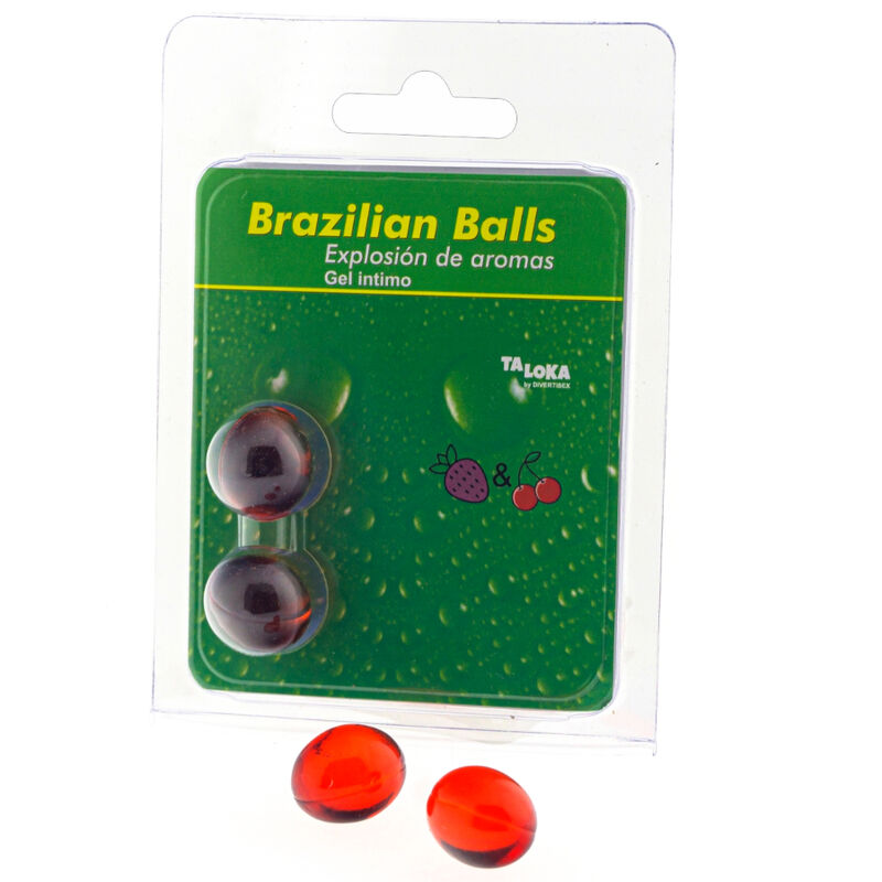 TALOKA - 2 BOULES BRÉSILIENNES GEL ANAL FRAISE & CERISE