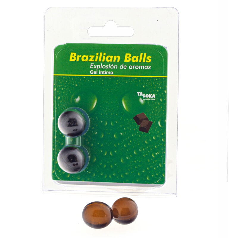 TALOKA - 2 BRAZILIAN BALLS CHOCOLATE ANAL GEL