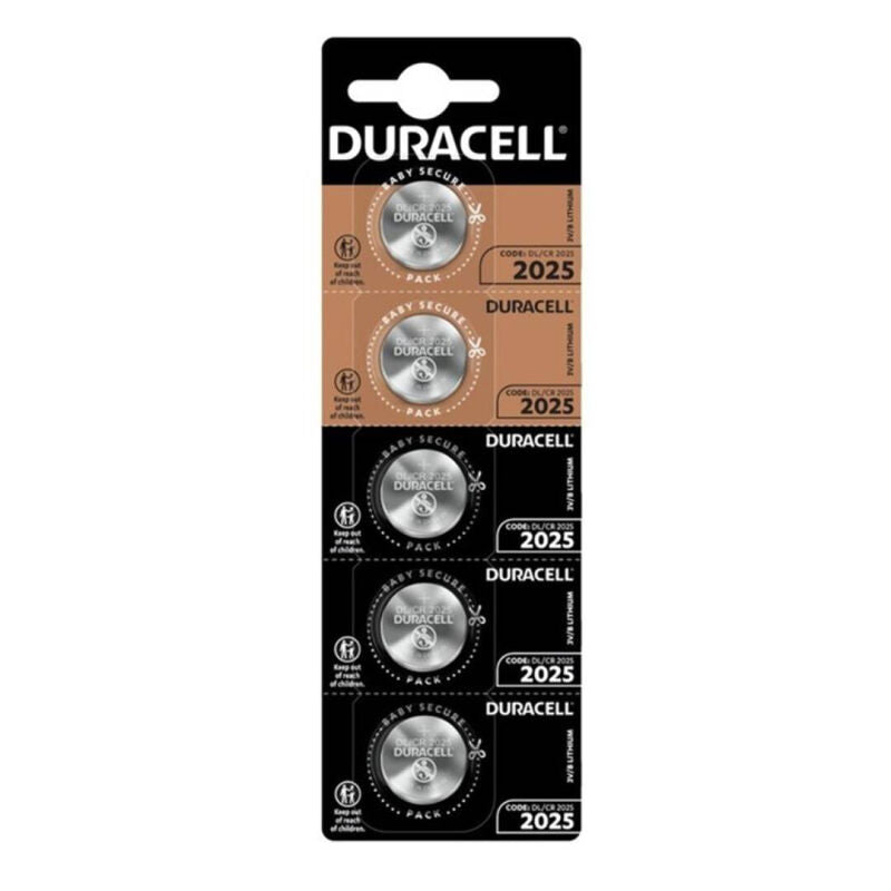 DURACELL - KNOPFZELLE LITHIUM CR2025 3V 5 STÜCK