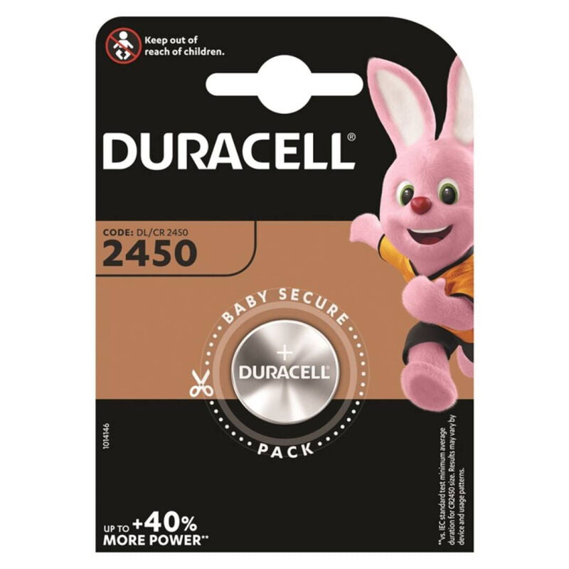 DURACELL - PILE BOUTON LITHIUM CR2450 3V 1 UNITÉ