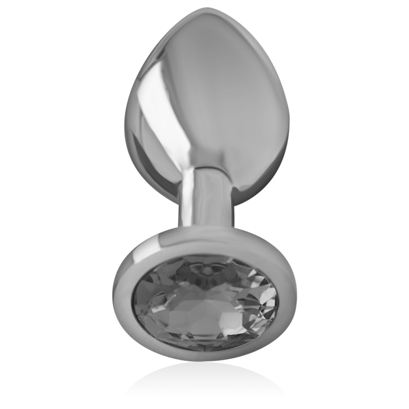 INTENSE - PLUG ANAL EN MÉTAL D'ALUMINIUM AVEC CRISTAL NOIR TAILLE S