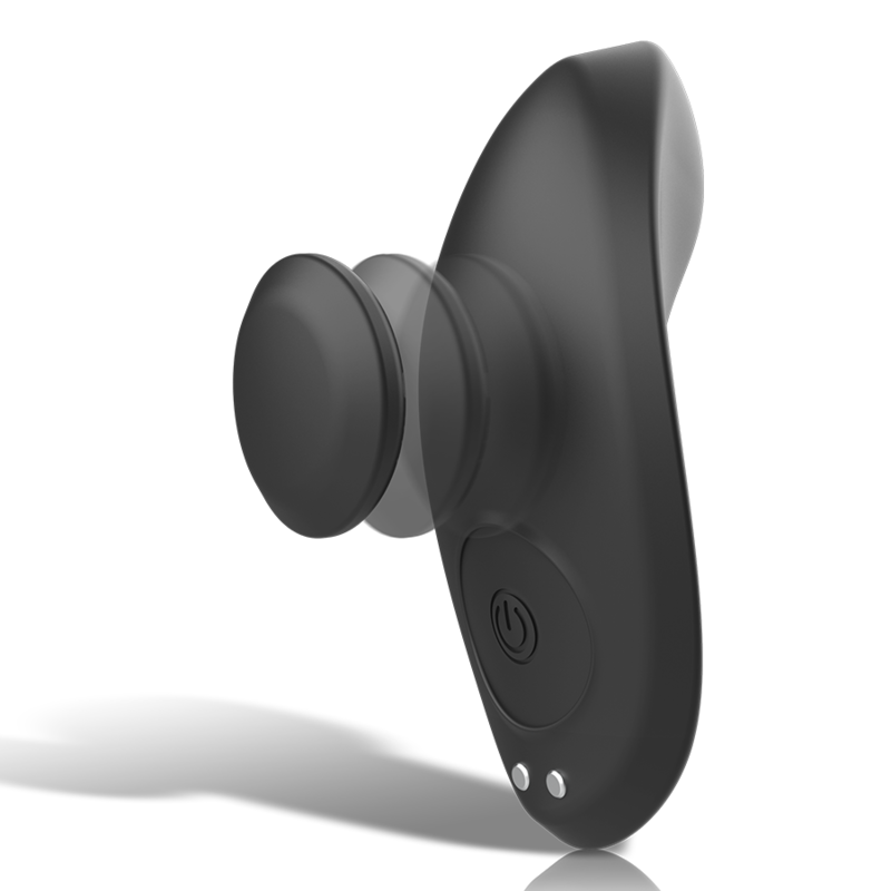 BLACK&SILVER - PRESTON RECHARGEABLE SILICONE VIBRATOR PANTY BLACK