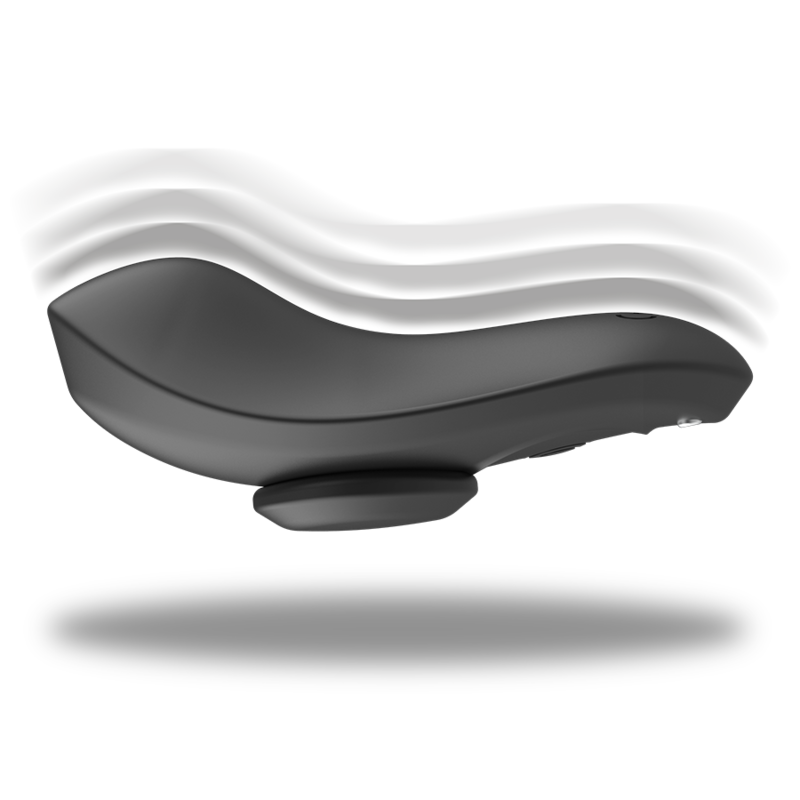 BLACK&SILVER - PRESTON RECHARGEABLE SILICONE VIBRATOR PANTY BLACK