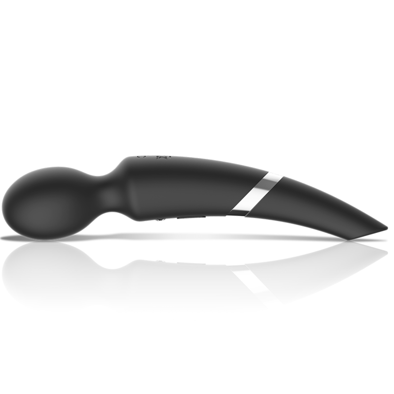 BLACK&SILVER - 2 IN 1 SILICONE BECK WAND AND SUCTION CUP