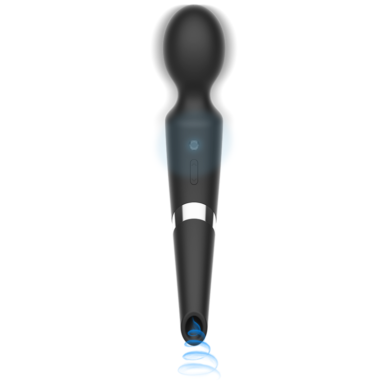 BLACK&SILVER - 2 IN 1 SILICONE BECK WAND AND SUCTION CUP