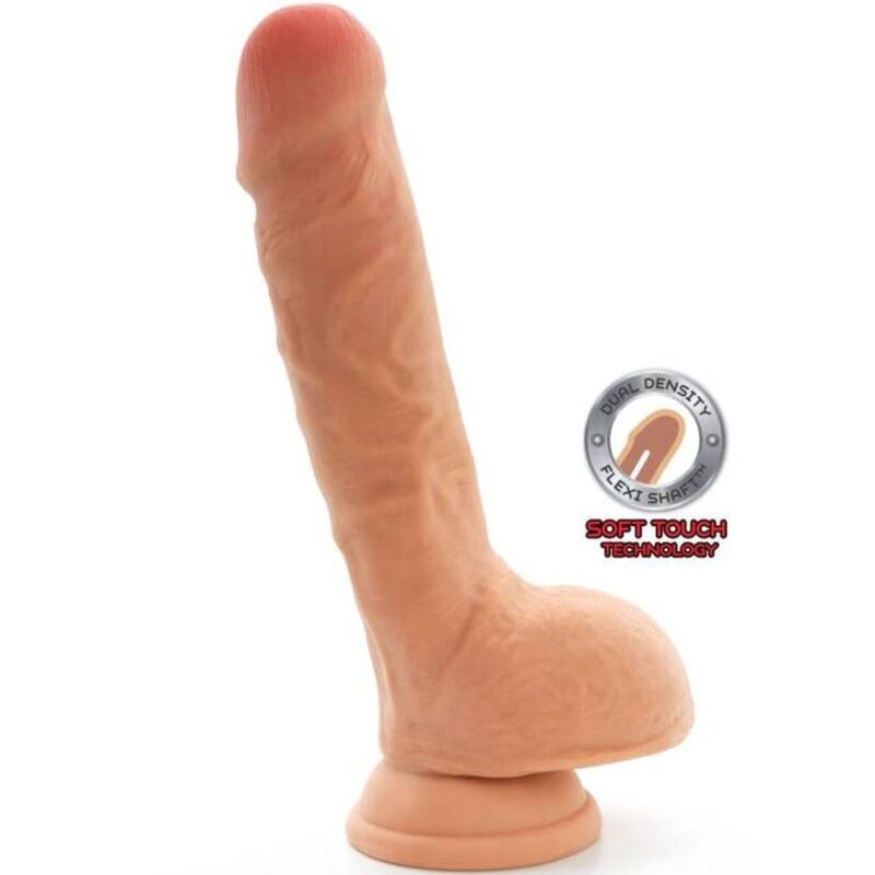 GET REAL - DUAL DENSITY DILDO 25.5 CM BALLS SKIN