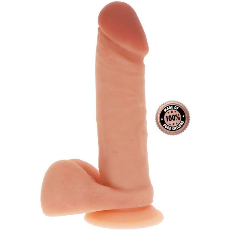GET REAL - GODEMICHET EN SILICONE 20,5 CM AVEC TESTICULES COULEUR CHAIR