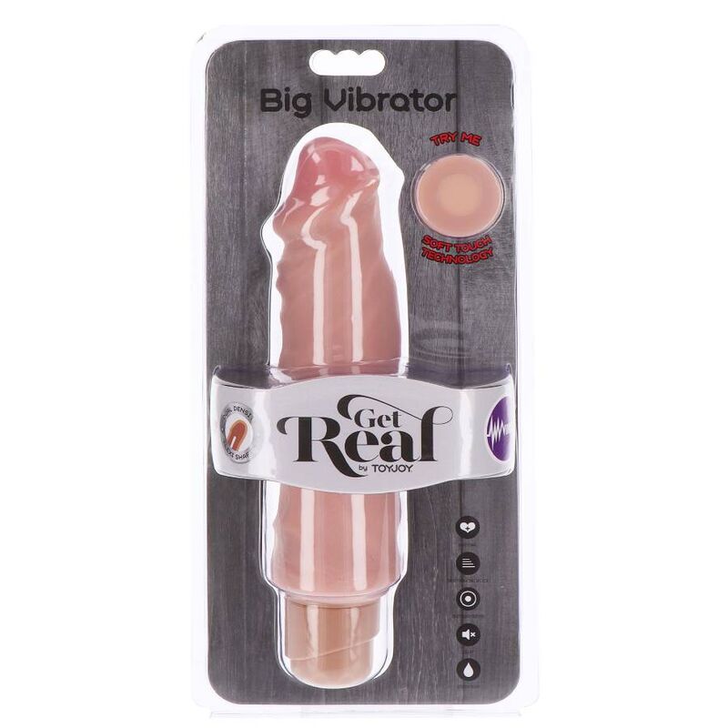 GET REAL - DUAL DENSITY BIG VIBRATOR 20.5 CM SKIN