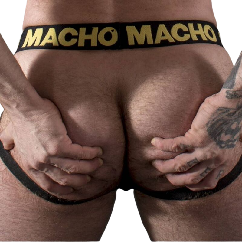 MACHO - JOCK CUIR JAUNE MX25AC XL
