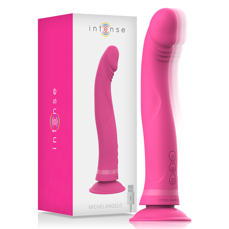 INTENSE - GODEMICHET VIBRANT EN SILICONE ROSE MICHELANGELO