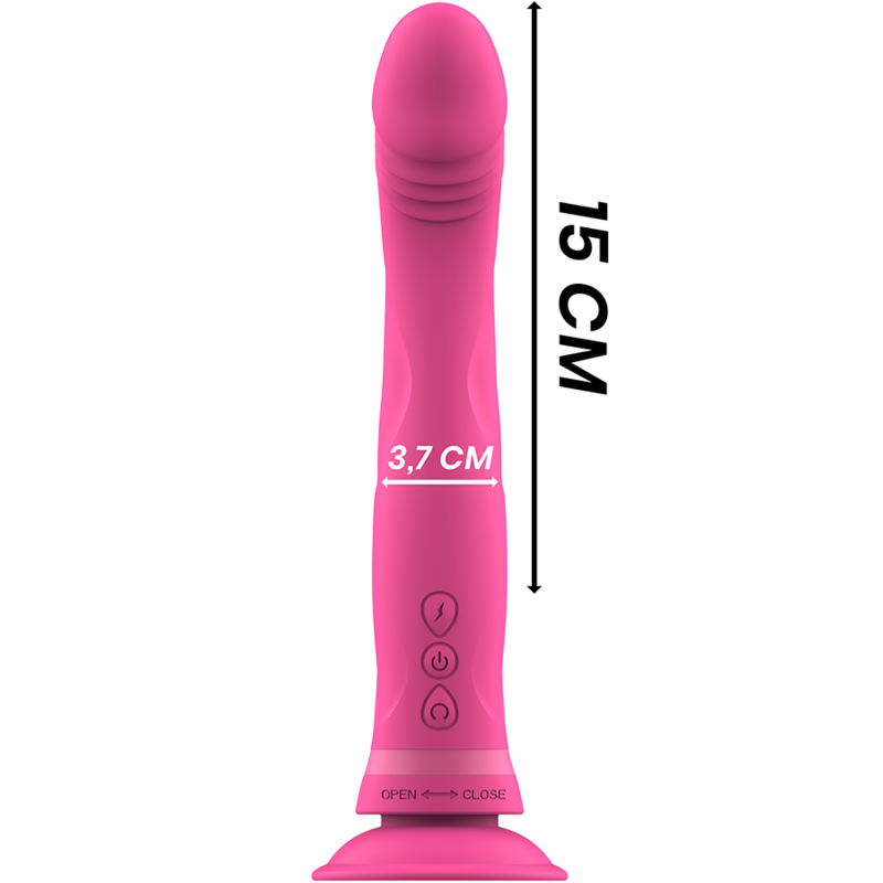 INTENSE - GODEMICHET VIBRANT EN SILICONE ROSE MICHELANGELO