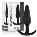 SCHWARZ&SILBER - HANSEL SILIKON ANALPLUG MIT KLEINEM GRIFF