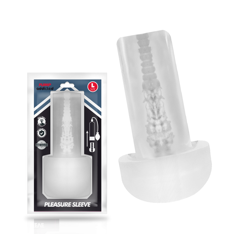 PUMP ADDICTED - PLEASURE SLEEVE MASTURBATOR SIZE L
