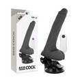 BASECOCK - VIBROMASSEUR RÉALISTE TÉLÉCOMMANDÉ NOIR 19 CM -O- 4 CM