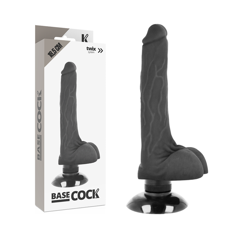 BASECOCK - VIBREUR RÉALISTE 2-1 NOIR 18,5 CM -O- 4 CM