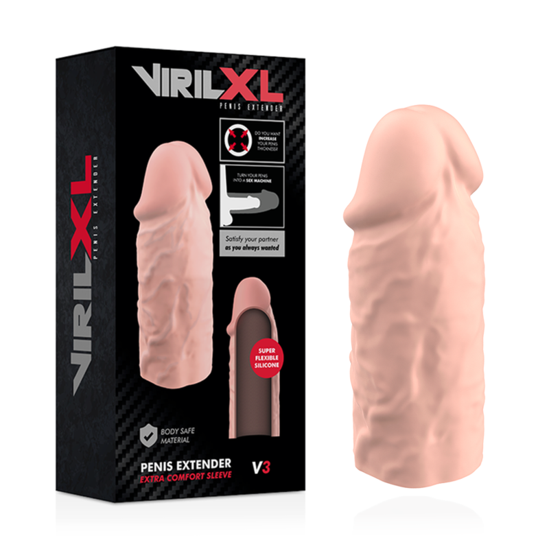 VIRILXL - SILICONE LIQUIDE V3 EXTENSION NATURELLE DU PÉNIS