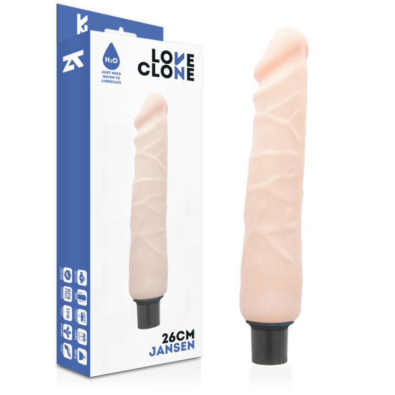 LOVECLONE - VIBREUR AUTOLUBRIFIANT JANSEN 26 CM -Ø- 4,2 CM