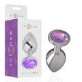 INTENSE - ANALE ALUMINIUM METALLPLUG MIT VIOLETTEM KRISTALL GRÖSSE L