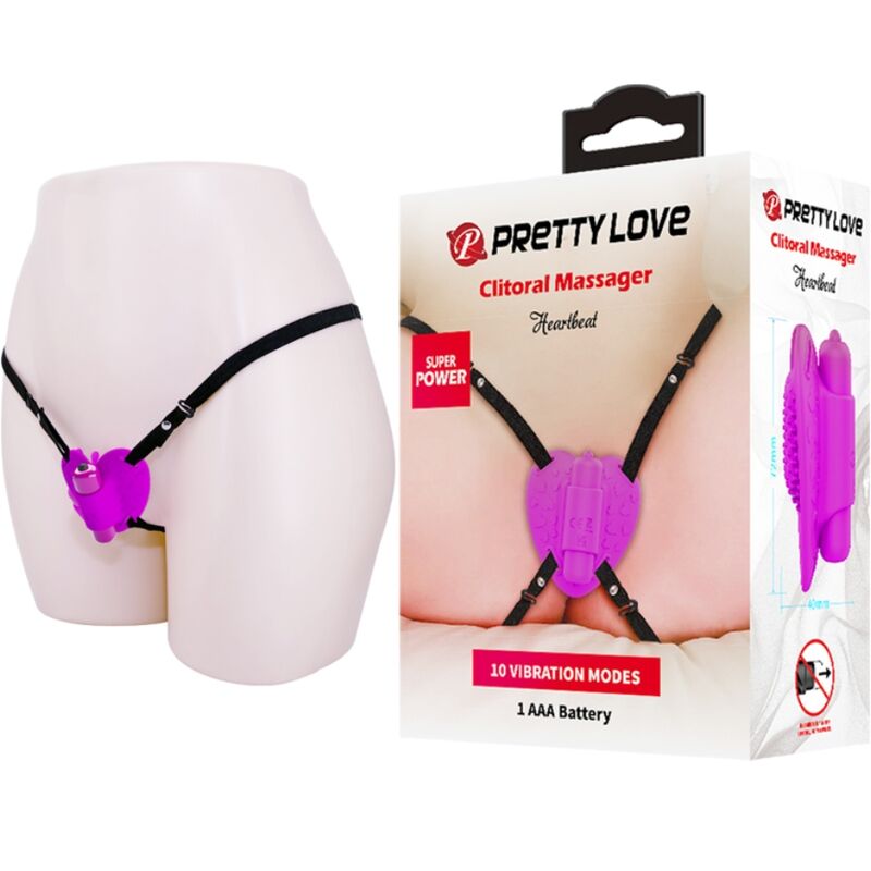 PRETTY LOVE - STIMULATEUR CLITORIDIEN HEARTBEAT 10 MODES DE VIBRATION VIOLET