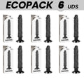 ECOPACK 6 UNITS - BASECOCK REALISTIC VIBRATOR 2-1 BLACK 20 CM -O- 4 CM