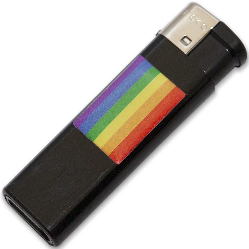 PRIDE – HELLERES SCHWARZ MIT LGBT-FLAGGE